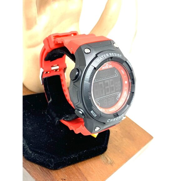 Invicta Men's Watch 47528 Racing Quartz Digital Black Red Resin Strap 52mm - Picture 15 of 15